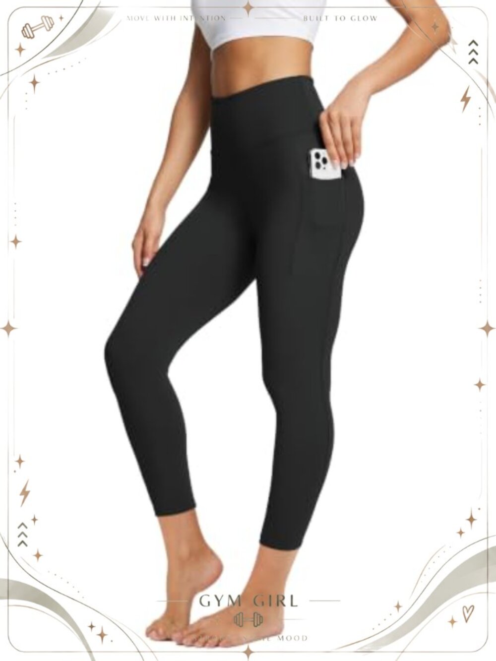 Capri Leggings High Waisted Tummy Control Yoga Pants 23 Inseam